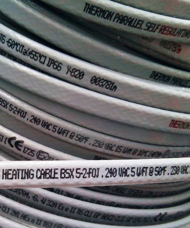 BSX self-regulating heating cables 