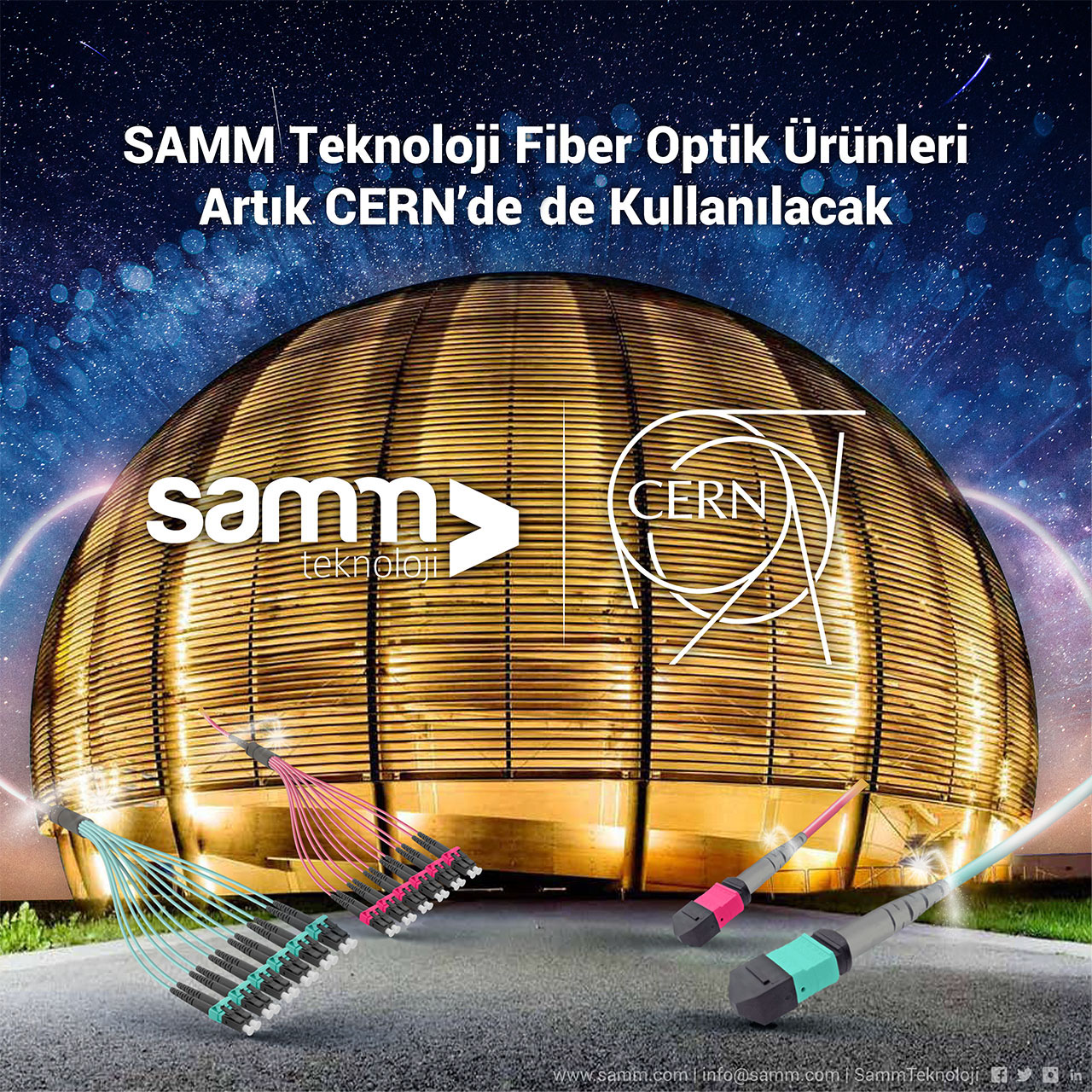 CERN'le Fiber Optik Kablo ve Aksesuarları Satış Sözleşmesi İmzaladık