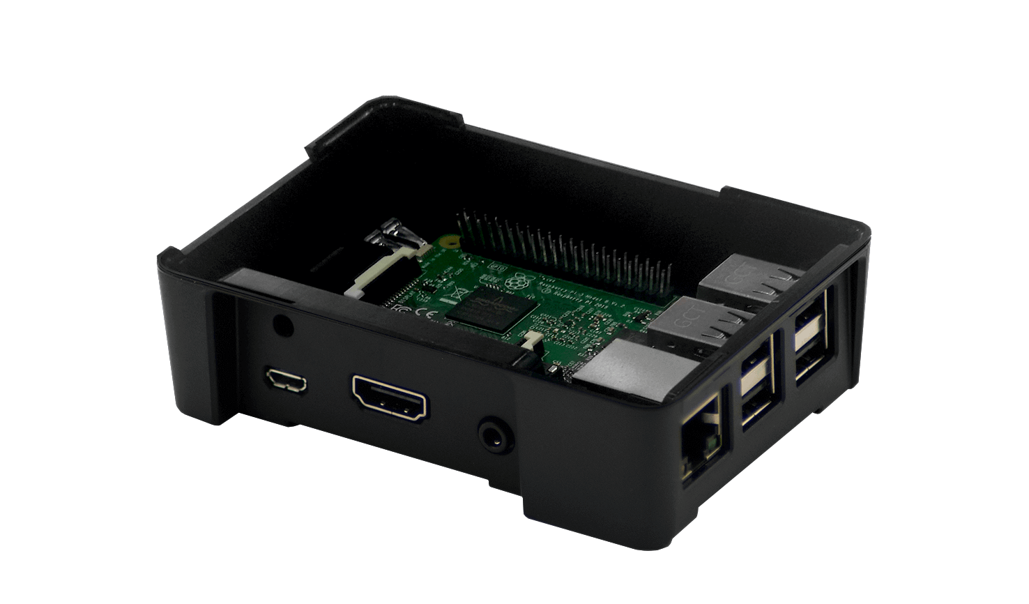 Modular Black Case for Raspberry Pi 2 & 3