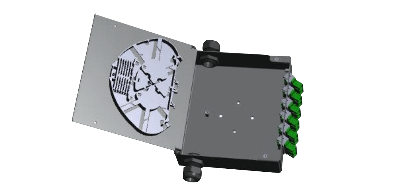 P1-SC-DX 12 DIN Ray Fiber Optik Termi̇nasyon Kutusu - Açılı