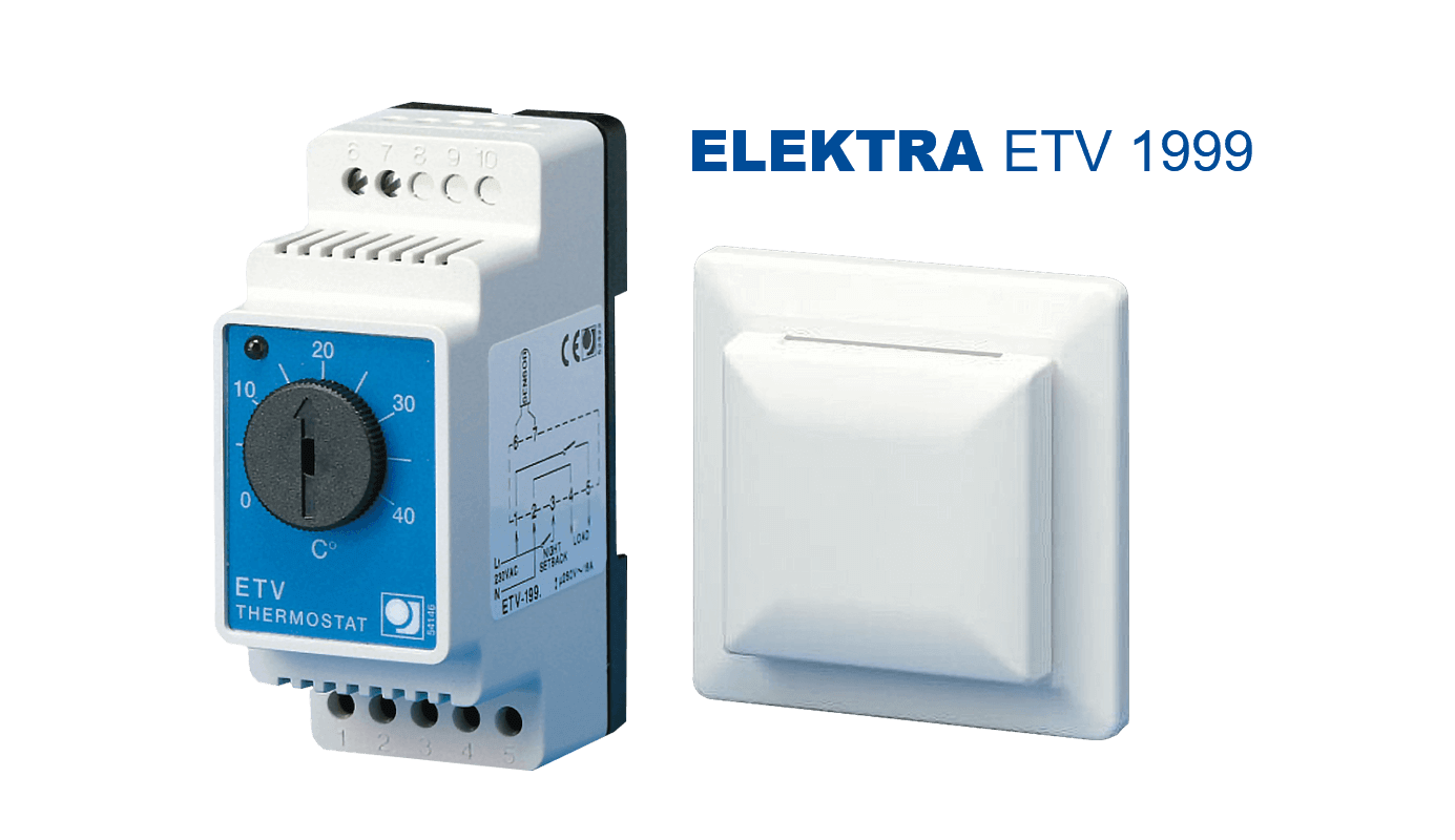 elektra-etv-1999-thermostat - floor heating  with wall socket sensor