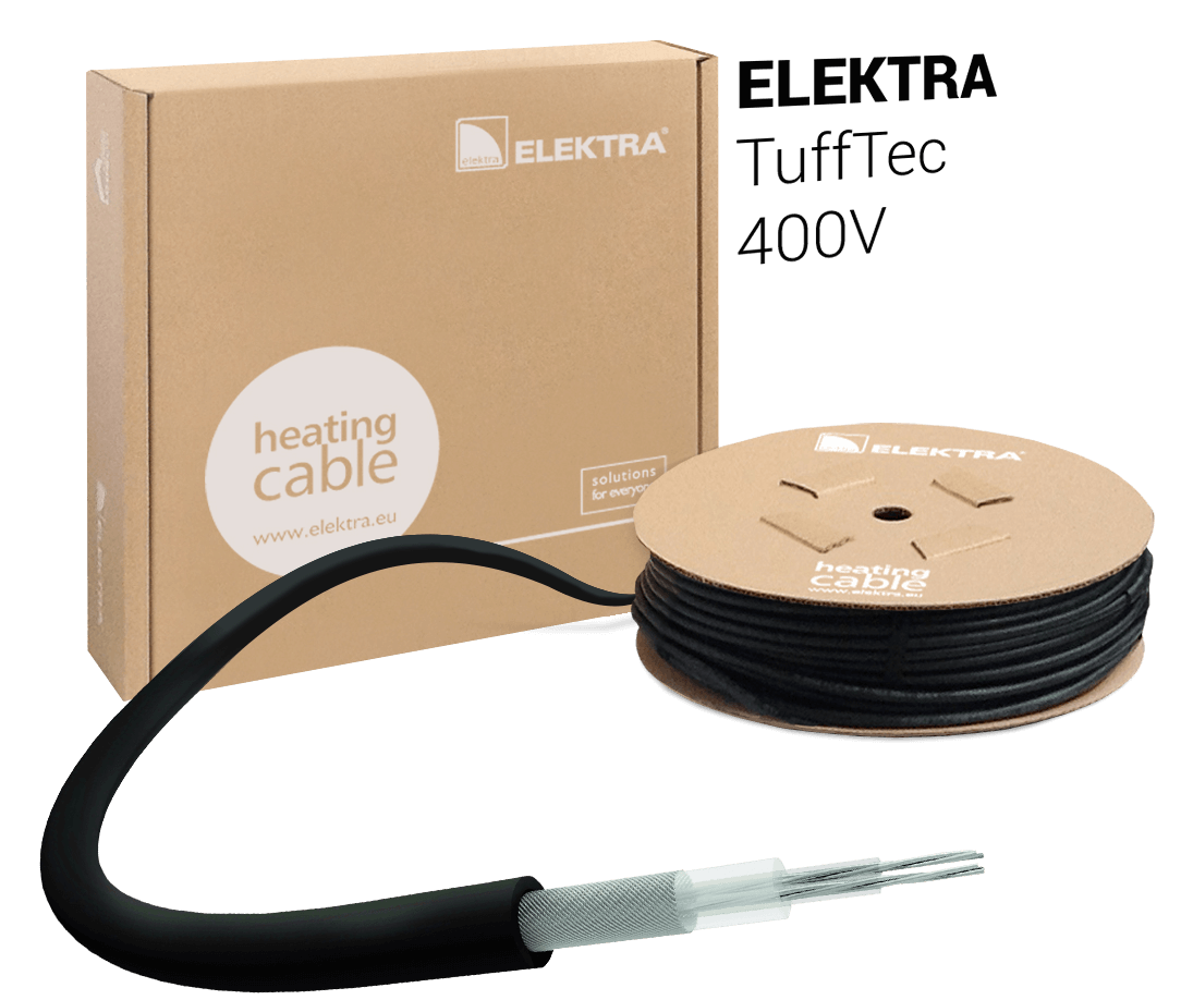 ELEKTRA TuffTec 400V Heating Cable for Snow and Ice Protection for Roof and Gutter