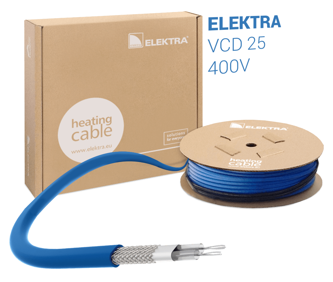 ELEKTRA VCD 25 W/m 400V Donmaya Karşı Koruma Yerden Isıtıcı Kablo