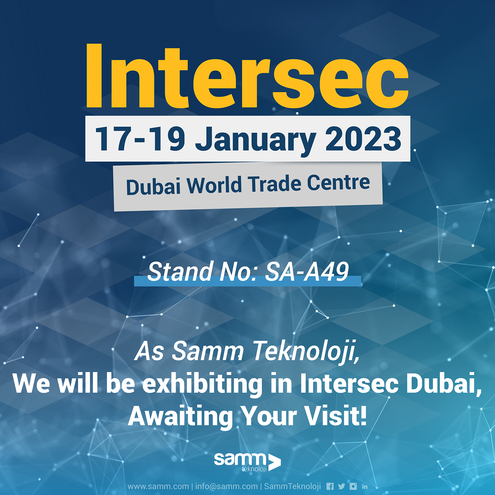 We'll Attend the Intersec Exhibition in Dubai!