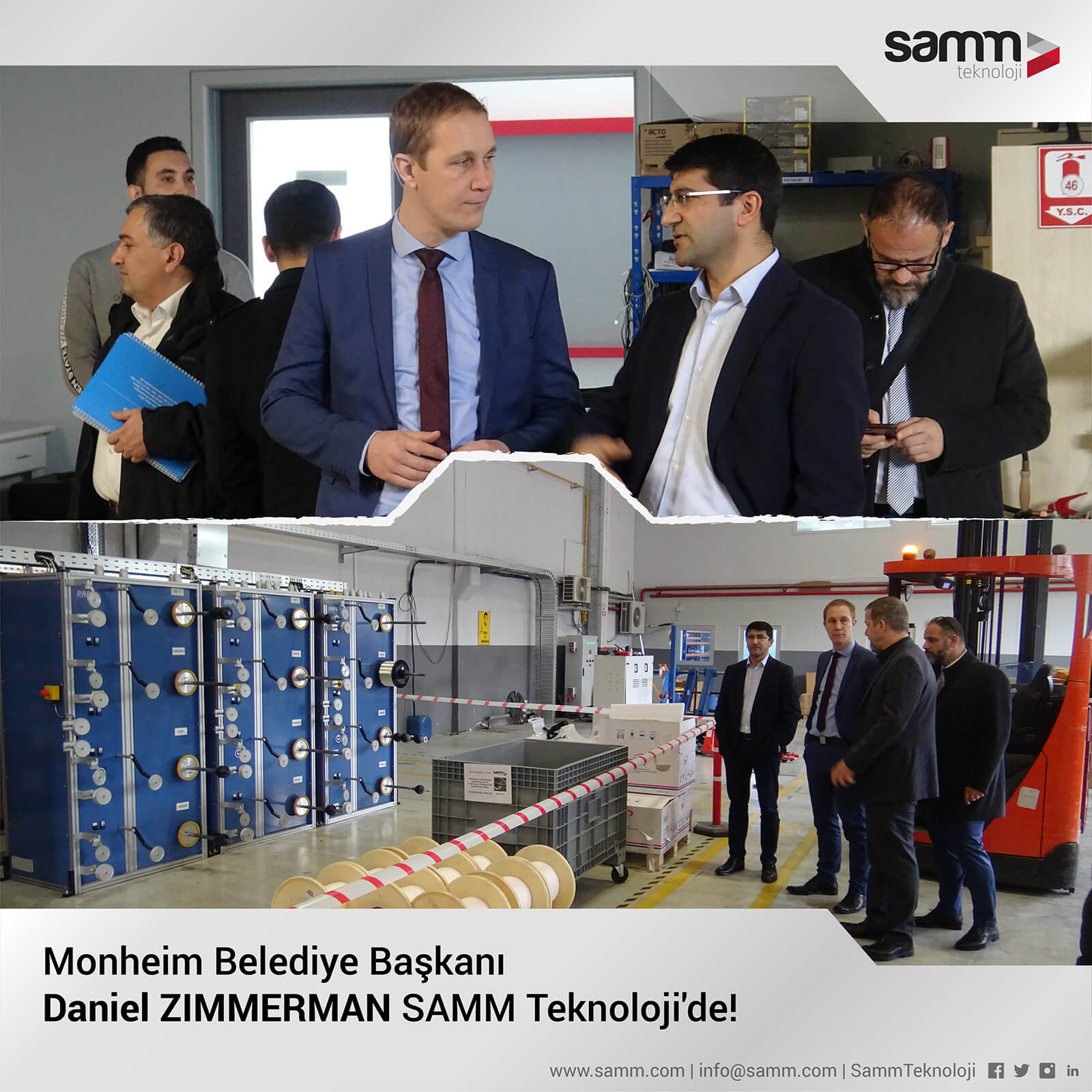 Monheim am Rhein Belediye Başkanı Bay Daniel Zimmerman SAMM Teknoloji'yi Ziyaret Etti 2