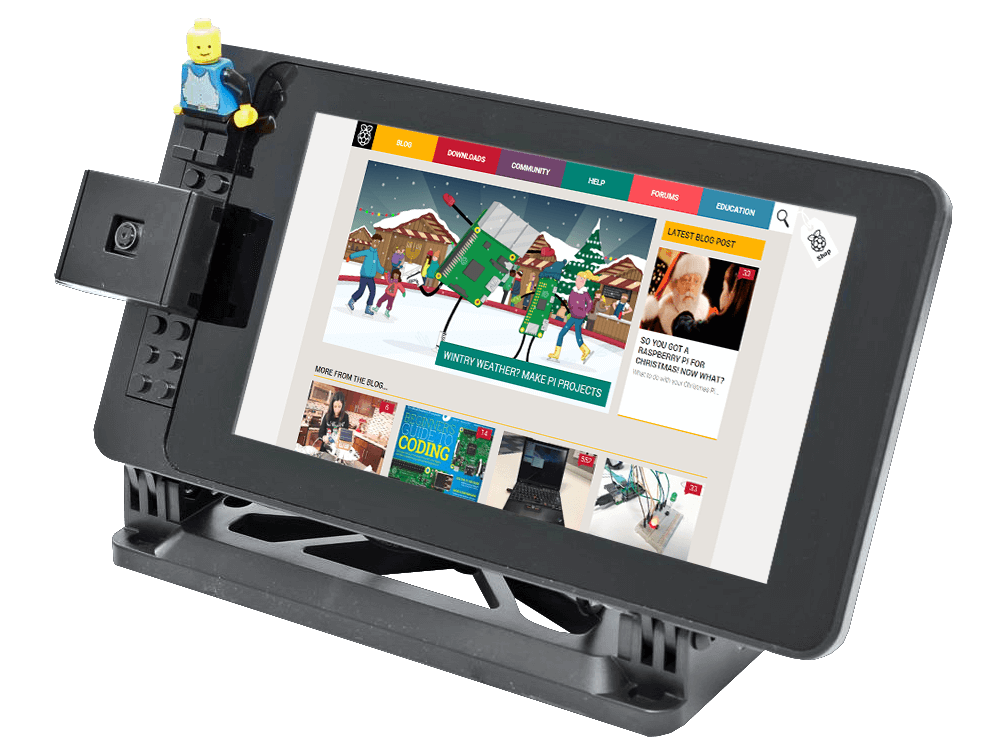SmartiPi Touch Screen Case with LEGO panel