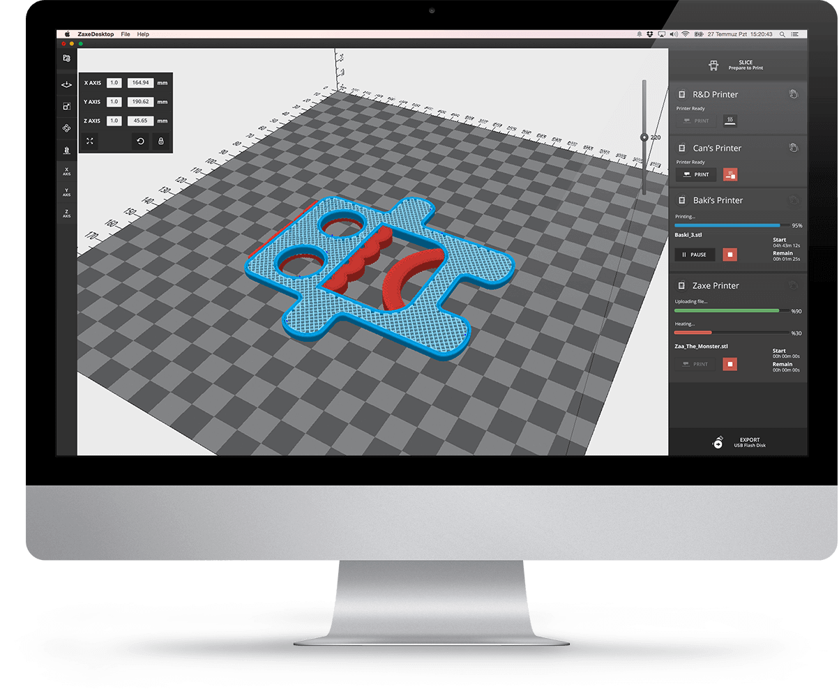 طابعة 3D ثلاثية الأبعاد مكتبية عالية الجودة و سهلة الاستخدام Zaxe X1