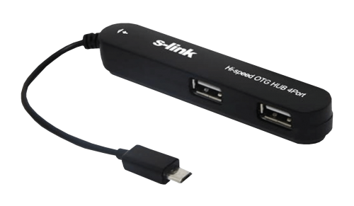 S-Link SL-U90 Multi-function OTB Hub Micro-USB Standard-USB Adapter