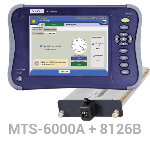 MTS-6000A جهاز فحص شبكات ألياف بصرية مدمج + وحدة 8126B OTDR EVO