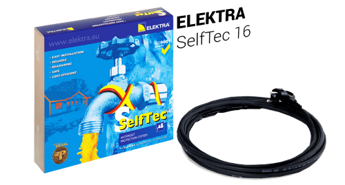 ELEKTRA SelfTec 16 Self-regulating Heating Cable - Pipe, Roof and Gutter Anti-frost Protection 