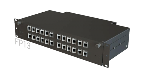 FP13 Fiber Optic Rack Patch Panel / Angled Front-Plate Slide-Out 24 Ports 2U 2-Rows SC-LC
