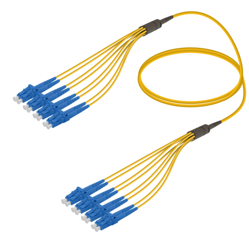 LC-LC | Single Mode - 8 Fibers - Fanout Patch Cord | 3.0/1.8mm 