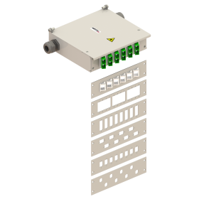 علبة توزيع ألياف بصرية أحادية الإشارة مائلة - قاعدة سكة DIN P1-SC-DX 12 